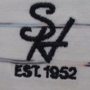 Ben Hogan Mens S/S "South Hills C.C." (CA) White Cotton Golf Polo Shirt NWOT - M